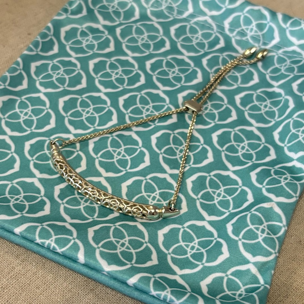 Kendra Scott Delicate Filigree Bar Slider Bracelet - Gold